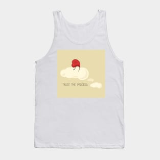 Cartoon heart lying on a cloud with inspirational quote Trust the process Tank Top